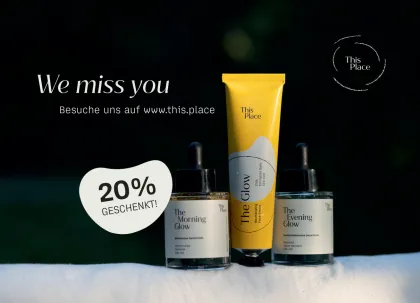 This Place Winback-Postkartenmotiv mit 20 % Rabatt für eine PostPal Direct-Mail-Kampagne