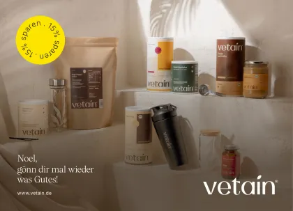 Vetain Postkartenmotiv mit 15 % Rabatt für eine PostPal Direct-Mail-Kampagne