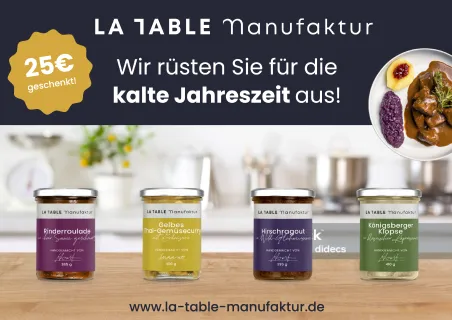 Postkarten-Design von La Table Manufaktur aus einer PostPal Kampagne