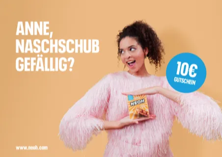 Gutschein-Postkarten-Design von NEOH aus einer PostPal Kampagne